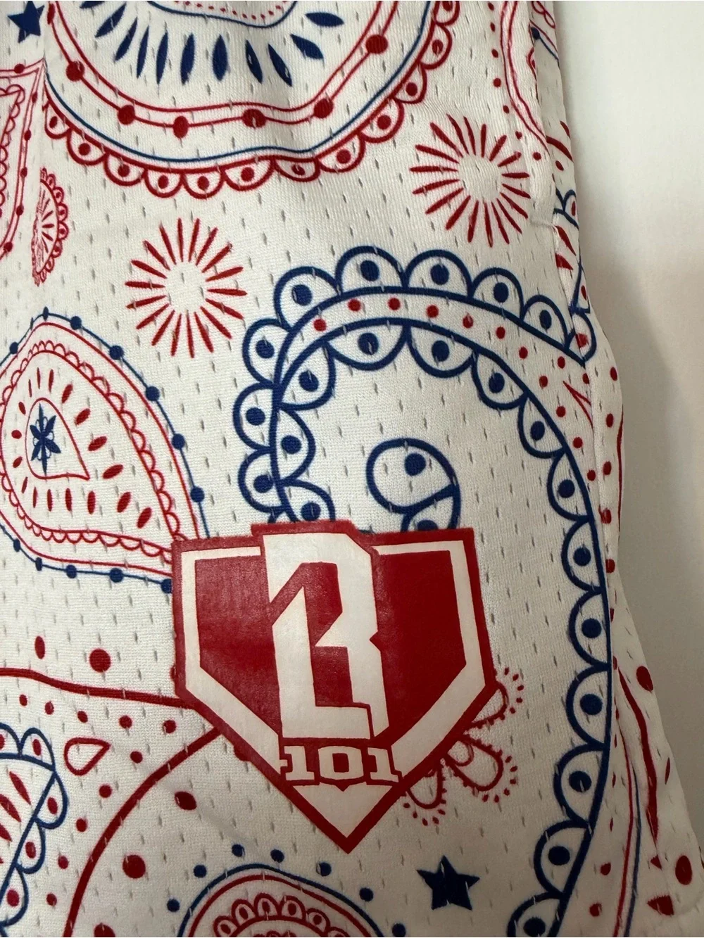 Baseball Lifestyle 101 Red & Blue Paisley Men’s Shorts